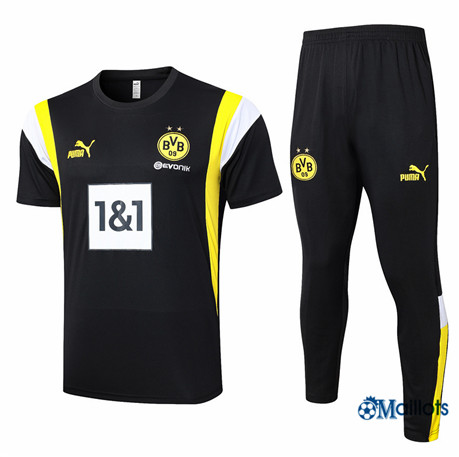 Maillot football Borussia Dortmund et Pantalon Ensemble Entraînement Noir 2023 2024 omN153