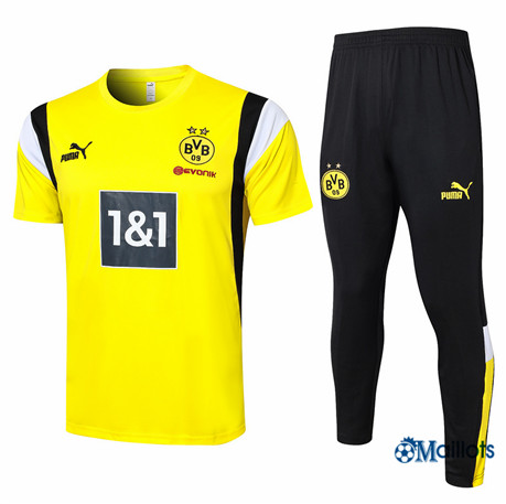 Maillot football Borussia Dortmund et Pantalon Ensemble Entraînement Jaune 2023 2024 omN154
