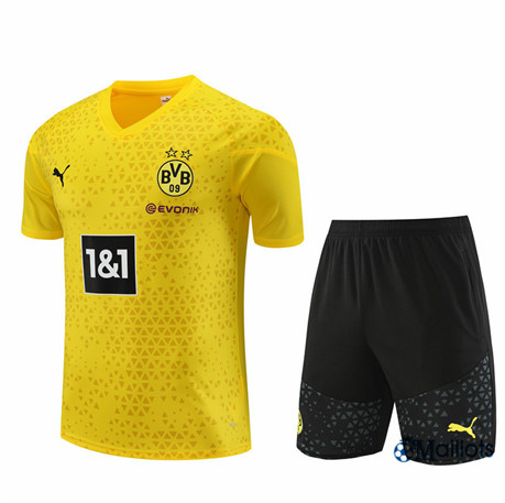 Maillot football Borussia Dortmund et Shorts Ensemble Entraînement Jaune 2023 2024 omN155