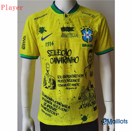 Grossiste Maillot de football Brésil Player co-branded 2022-2023 om9171
