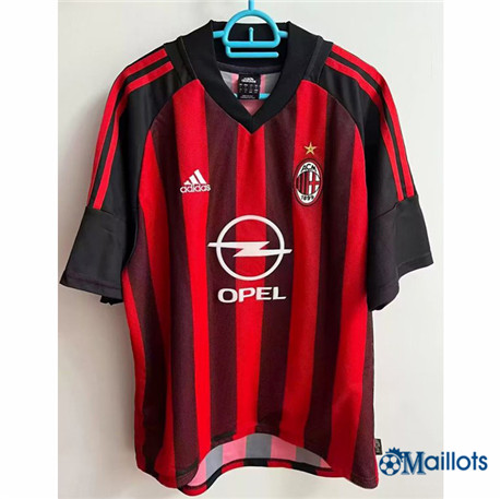 Grossiste Maillot de football Rétro Milan AC Domicile 2002-03 om9223