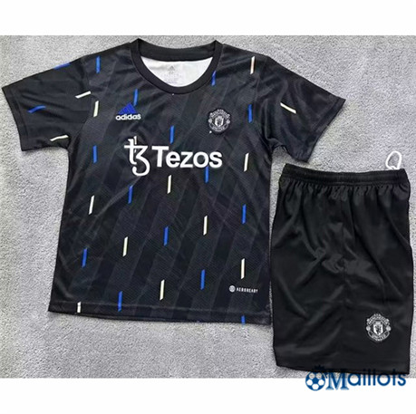 Grossiste maillot foot Manchester United Enfant Pre Match Noir 2022