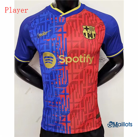 Grossiste maillot de football FC Barcelone Player Rouge/Bleu 2023 2024