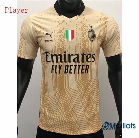 Omaillots maillot de football Milan AC Player Jaune 2023 2024