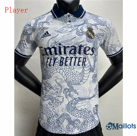 Omaillots maillot foot Real Madrid Player Dragon Blanc 2023 2024