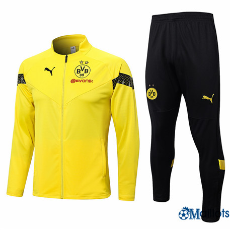 Mode ‎Ensemble Maillot Veste Survêtement foot Borussia Dortmund Homme jaune 2022