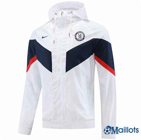 Omaillots Mode ‎ Maillot Foot Coupe vent Training Chelsea FC Blanc 2022