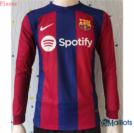 Grossiste Maillot football FC Barcelone Player Domicile Manche Longue 2023-2024