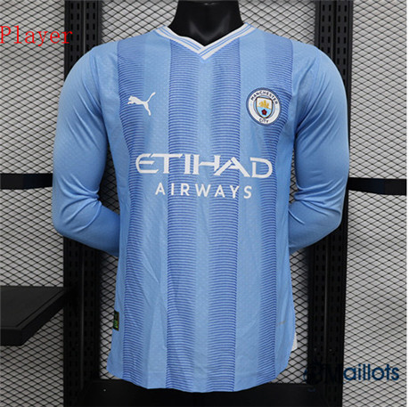 Grossiste Maillot football Manchester City Player Domicile Manche Longue 2023-2024