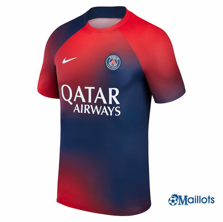 Grossiste Maillot foot PSG Training Rouge/Bleu 2023-2024