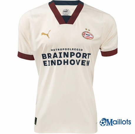 Grossiste Maillot foot PSV Eindhoven Exterieur Blanc 2023-2024