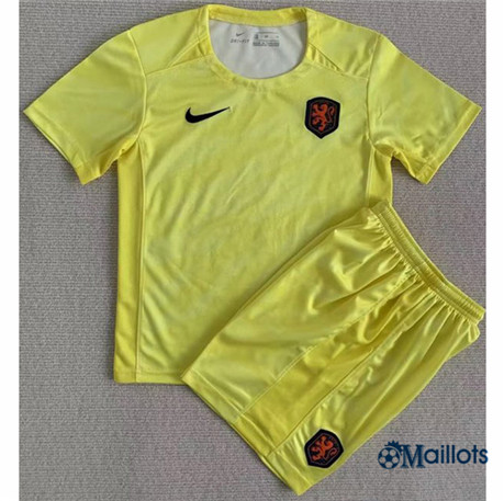 Grossiste Maillot football Pays-Bas Enfant Amarillo 2023-2024