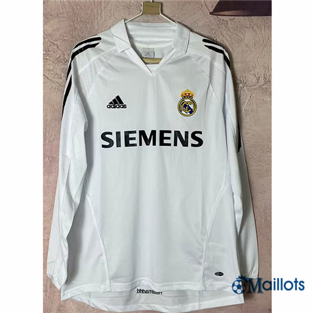 Grossiste Maillot football Rétro Real Madrid Domicile Manche Longue 2005-06