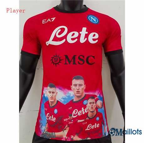 Grossiste Maillot foot SSC Napoli Player Rouge 2023-2024
