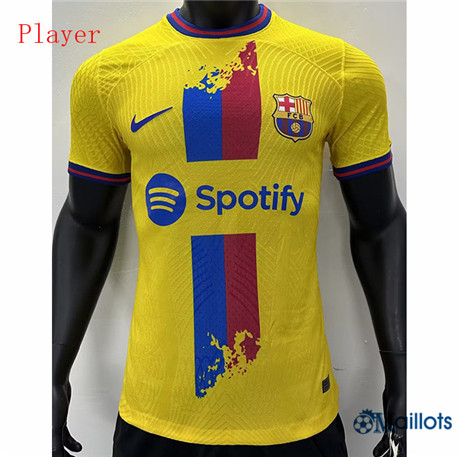 Grossiste omaillots Maillot Foot FC Barcelone Player Classic Jaune 2023-2024 om56