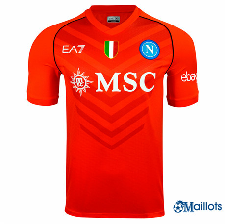 Nouveau omaillots Maillot Foot SSC Napoli Gardien de but Orange 2023-2024 om133