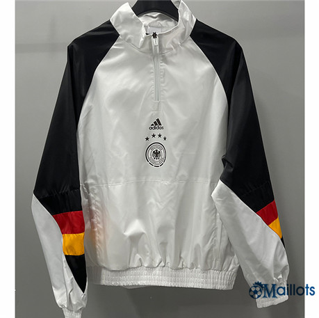 Grossiste Maillot Coupe Vent Allemagne Blanc 2023-2024 om1351