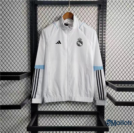 Classique Maillot Coupe Vent Real Madrid Blanc 2023-2024 om1335