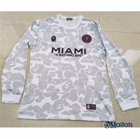 Maillot football Inter Miami Manche Longue Gris 2023-2024 OM3066