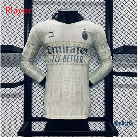Maillot football Milan AC Player Special Manche Longue Blanc 2024-2025 OM3245