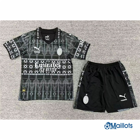 Maillot foot AC Milan Enfant Fourth Noir 2023-2024 OM3376