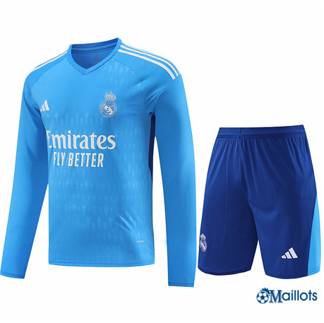 Maillot football Real Madrid goalkeeper et Shorts Ensemble Training bleu 2024-2025 OM3419