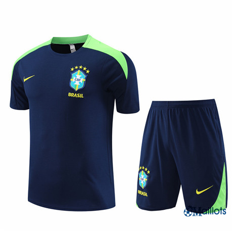 Maillot football Brésil et Shorts Ensemble Training bleu royal 2024-2025 OM3439