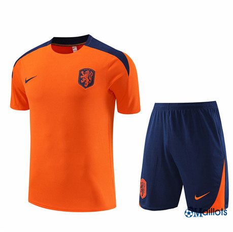 Maillot football Pays-Bas Enfant et Shorts Ensemble Training couleur orange 2024-2025 OM3444