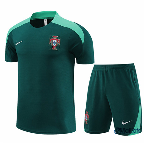 Maillot football Portugal Enfant et Shorts Ensemble Training vert 2024-2025 OM3449