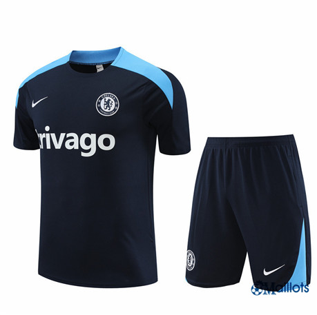 Maillot football Chelsea FC Enfant et Shorts Ensemble Training bleu marine 2024-2025 OM3463