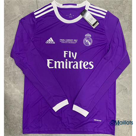Maillot football Retro Real Madrid Exterieur Manche Longue 2016-17 OM3720