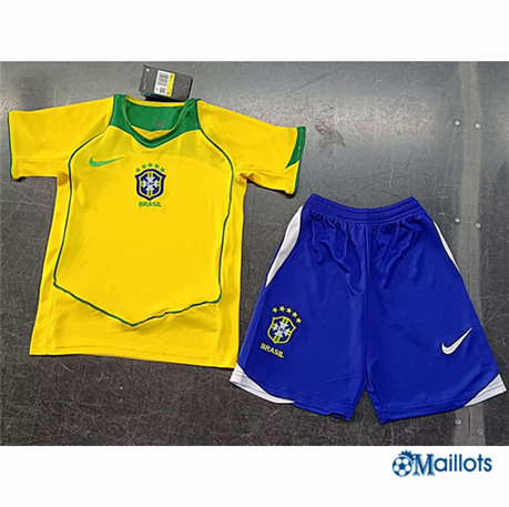 Maillot football Retro Brésil Enfant Domicile 2004 OM3746