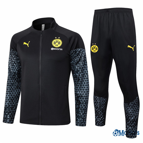 Veste Survetement Borussia Dortmund Homme noir 2024-2025 OM3906