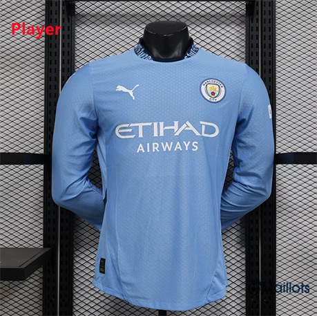 Maillot foot Manchester City Player Domicile Manche Longue 2024-2025