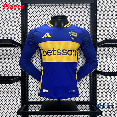 Mode Maillot foot Boca Juniors Player Domicile Manche Longue 2024-2025