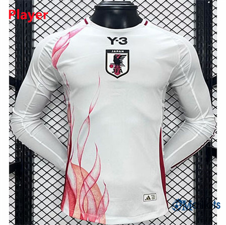 Flocage Maillot foot Japon Y3 Player Manche Longue Blanc 2024-2025