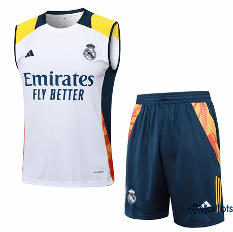 Classique Maillot football Real Madrid Debardeur et Shorts Ensemble Training Blanc 2024-2025