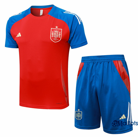 Flocage Maillot foot Espagne et Shorts Ensemble Training Rouge 2024-2025