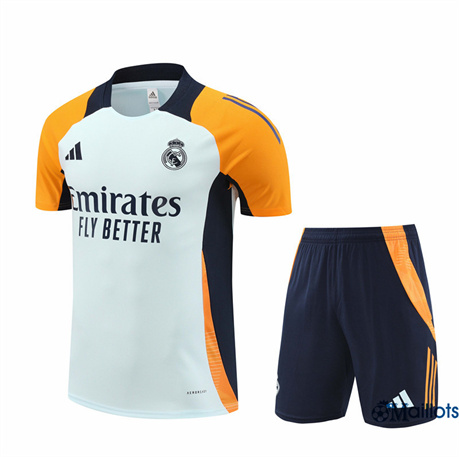 Grossiste Maillot foot Real Madrid Enfant et Shorts Ensemble Training Blanc 2024-2025