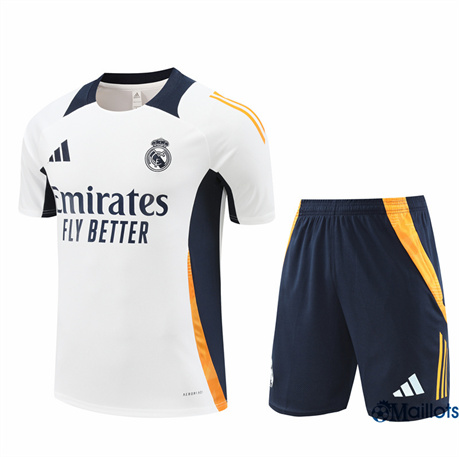 Nouveau Maillot football Real Madrid Enfant et Shorts Ensemble Training Blanc 2024-2025