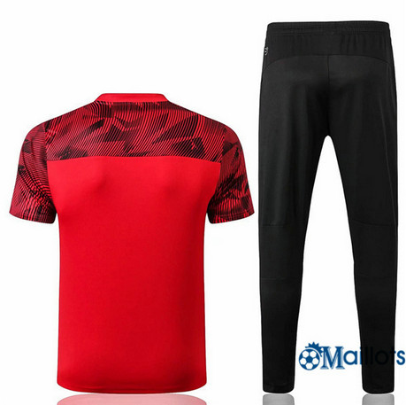 Maillot Entraînement AC Milan et pantalon Training Rouge/Noir 2019 2020