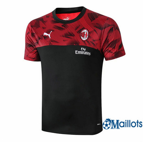 Maillot football Pré-Match AC Milan Noir/Rouge 2019 2020