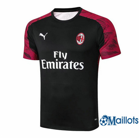 Maillot football Pré-Match AC Milan Rouge Foncé/Noir 2019 2020