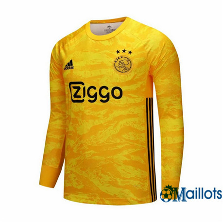 Maillot football Ajax Goalkeeper Manche Longue Jaune 2019 2020