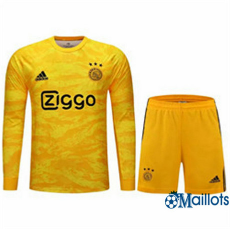 Maillot Entraînement Goalkeeper Ajax et pantalon Manche Longue Jaune 2019 2020