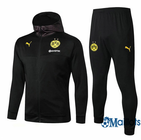 Veste Survetement à Capuche - Ensemble Homme Borussia Dortmund Noir 2019 2020