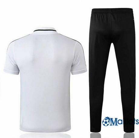 Maillot Entraînement Juventus POLO et pantalon Training Blanc/Noir 2019 2020
