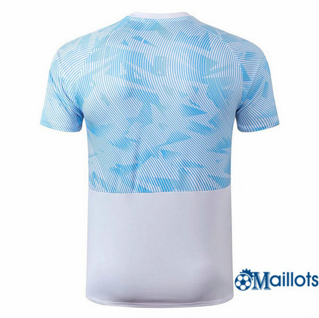 Maillot football Pré-Match Marseille Blanc/Bleu 2019 2020 Col Rond