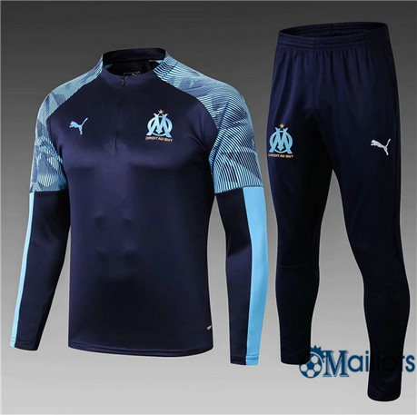 Survetement Marseille OM - Ensemble foot Junior Bleu Marine 2019 2020