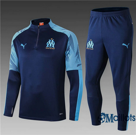 Survetement Marseille OM - Ensemble foot Junior Bleu Marine 2019 2020 sweat zippé